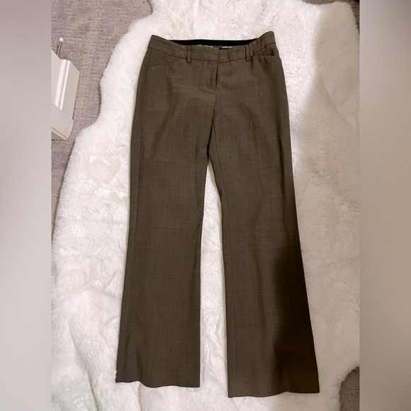 Express Editor dress pants size 2 straight leg Dark Tan khaki / brown beige - Picture 13 of 14